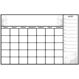 RoomMates 2.5 in. x 27 in. Scroll Dry Erase Calendar Peel and Stick Wall Decals RMK2477SLM