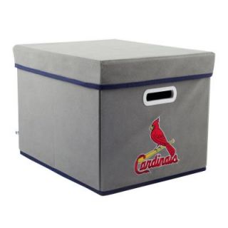 MyOwnersBox MLB STACKITS St. Louis Cardinals 12 in. x 10 in. x 15 in. Stackable Grey Fabric Storage Cube 12200STC