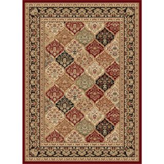Tayse Sensation Cream and Red Rectangular Indoor Woven Area Rug (Common 8 x 10; Actual 94 in W x 123 in L)