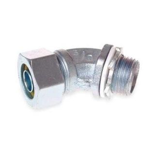 Raco Noninsulated Connector, Malleable Iron/Steel, Gray, 3441