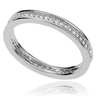 Journee Collection Highly Polished Sterling Silver Round cut CZ Bridal