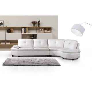 Cosmo Bonded Leather Right Facing Sectional Sofa