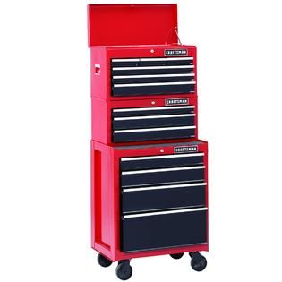 Craftsman  26 in. 3 Drawer Heavy Duty Ball Bearing Middle Chest   Red