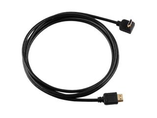 Insten 675798 6.5 ft. Black High Speed HDMI Cable with Ethernet M / M, Straight to Right