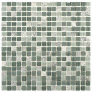 Merola Tile Spectrum Mini Fortress 11 3/4 in. x 11 3/4 in. x 4 mm Glass and Stone Mosaic Wall Tile WITSMFOR
