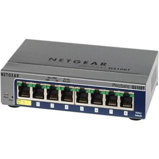 NETGEAR ProSAFE 8 Port Gigabit Ethernet Smart Switch (GS108T)