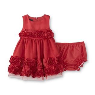 Holiday Editions Newborn Girls Party Dress & Diaper Cover   Baby