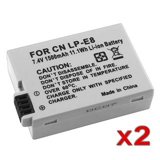 BasAcc Battery for Canon LP E8/ Rebel T3i/ T2i/ 550D (Pack of 2)