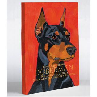 One Bella Casa Doggy Decor Doberman 1 Graphic Art on Canvas