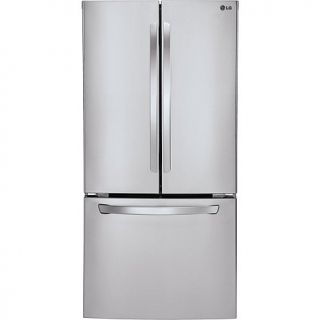 LG 24 Cu. Ft. Large Capacity 3 Door French Door Refrigerator   Stainless Steel   7885397