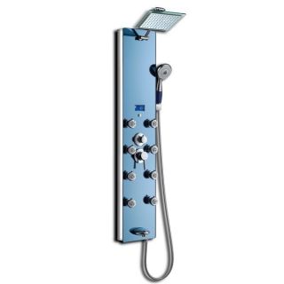 AKDY 51 inch Blue Tempered Glass Aluminum Shower Panel with Tower