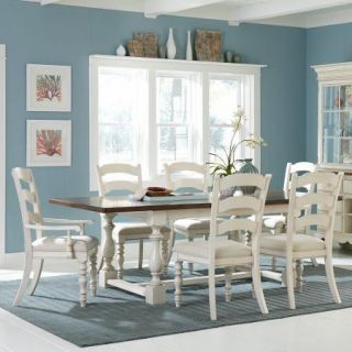 Hillsdale Pine Island 7 PC Trestle Dining Set with Ladder Back Chairs