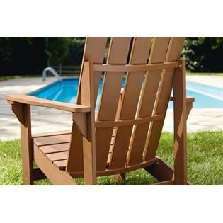 Garden Oasis Adirondack Faux Wood Chair Natural   Outdoor Living