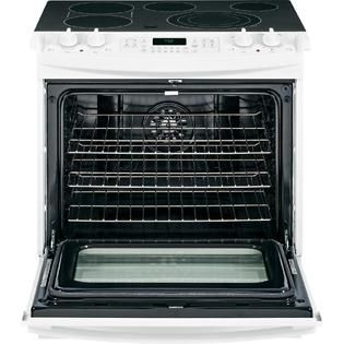 GE  30 Slide In Electric Range w/ True Convection   White