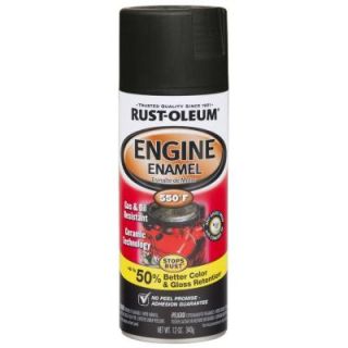 Rust Oleum Automotive 12 oz. 550° Semi Gloss Black Ceramic Engine Enamel Spray Paint (Case of 6) 272004