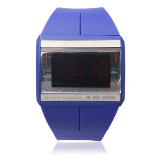 Geneva Platinum Mens Touch Screen Silicone Band Watch  
