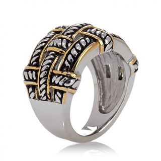 Emma Skye Jewelry Designs 2 Tone Rope Basketweave Design Ring   7611409
