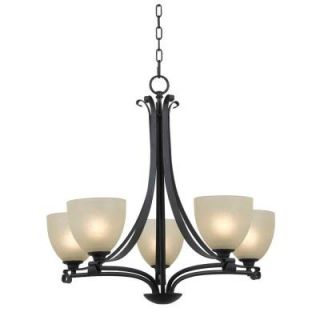 Kenroy Home Willoughby 5 Light Forged Graphite Chandelier 91915FGRPH