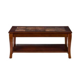 Home Decorators Collection Cambria Brown Cherry Slate Cocktail Table DISCONTINUED CK9840