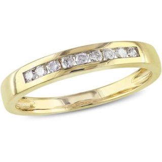 1/5 Carat T.W. Diamond Semi Eternity Ring in 10kt Yellow Gold