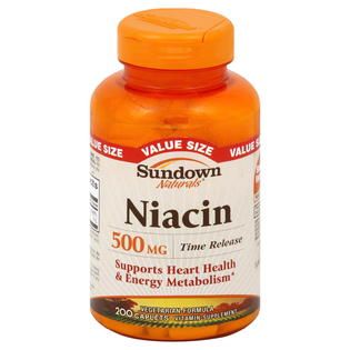 Sundown Niacin, 500 mg, Caplets, Value Size, 200 caplets   Health