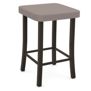 Oh Home Entice Backless Counter Stool, Cream Linen & Nail head Trim