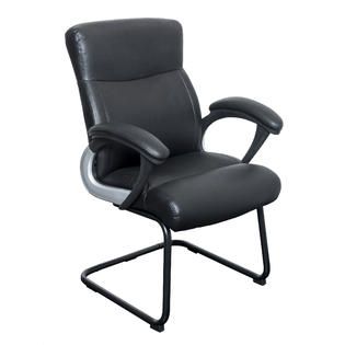CorLiving Black Leatherette Office Guest Chair   Home   Furniture