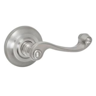 Fusion 5.2 in. Brushed Nickel Ornate Passage Set Lever with Cambridge Rose P AE Z2 0 BRN