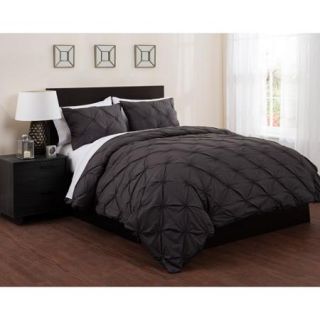 East End Living Pintuck Diamonds Duvet Cover and Sheet Bed in a Bag Bedding Set