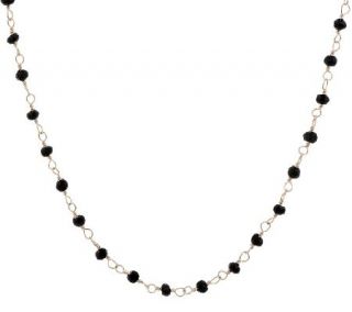 Bronzo Italia 20 14.00 ct tw Faceted Black Spinel Bead Necklace —