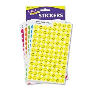 SUPERSPOTS AND SUPERSHAPES STICKER VARIETY PACKS, NEON SMILES, 2,500