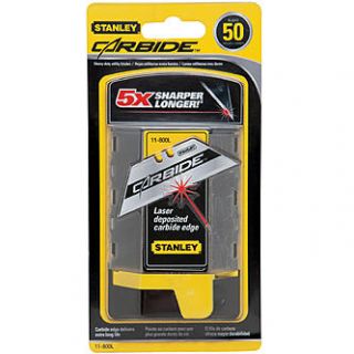 Stanley 11 800L Carbide Utility Blade, 50 Pack Dispenser   Tools