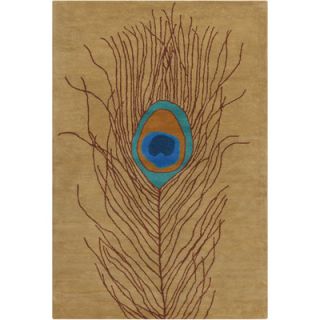 Filament Cinzia Brown / Blue Peacock Feather Area Rug