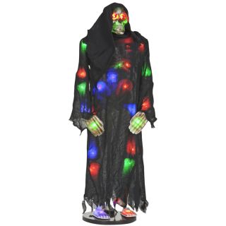 Gemmy 45.276 in Lighted Musical Animatronic Light Up Skeleton Indoor Halloween Decoration