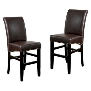 Christopher Knight Home Lisette Leather Counter Stools