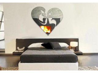 TV wall art household decoration is Fashion stereo can be removed except the mirror wall stick lovers P168