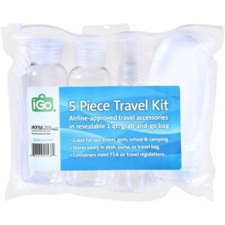 iGo Travel Bottle Kit, 5 pc (Color May Vary)