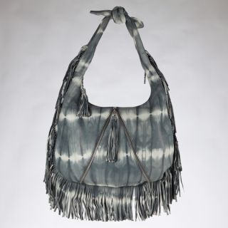 Vintage Reign Amanda Grey Tie dye Fringe Crossbody Bag