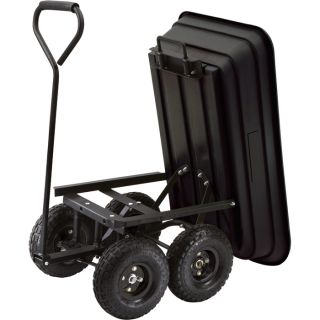 Poly Dump Cart — 38in.L x 20in.W, 600-Lb. Capacity