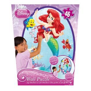Cardinal Ind Toys 46 Piece Disney Princess Ariel Wall Puzzle   Toys