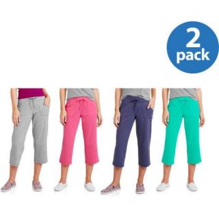 Danskin Now Women's Active Knit Capri 2pk Value Bundle