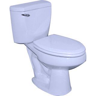 Barclay Newberry White 1.6 GPF (6.06 LPF) 12 in Rough In Elongated 2 Piece Standard Height Toilet