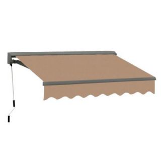 Advaning 8 ft. Classic C Series Semi Cassette Manual Retractable Patio Awning (79 in. Projection) in Canvas Umber MA0807 A208H