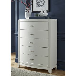 Akeela Contemporary Black or White 5 drawer Chest