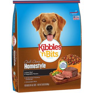 Kibbles 'n Bits Homestyle Grilled Beef & Vegetable Flavors Dry Dog Food, 35 Pound