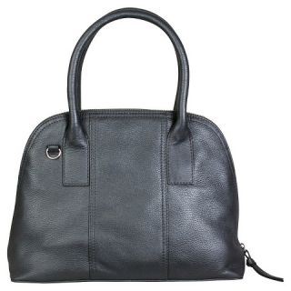 Womens Hadaki Leather Dome Satchel Handbag