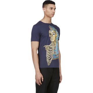 Paul Smith Jeans Navy Egyption Skull T Shirt