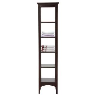 Elegant Home Fashions Wilshire 15 in. W x 13 in. D x 63 in. H Linen Tower in Dark Espresso 9HD664