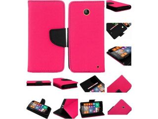 For Nokia lumia 635 Premium PU Leather Flip Wallet Credit Card Cover Case   Purple