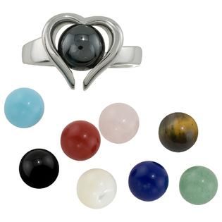 Sterling Silver Interchangeable Heart Ring   Jewelry   Rings